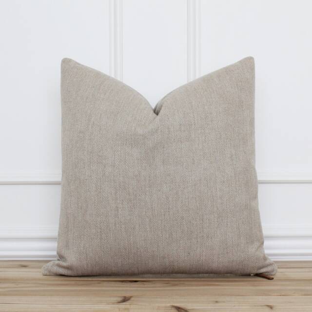 Herringbone Pattern Pillow Cover Beige Tan Throw Accent Decorative - Talan - image 1