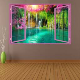 Waterfall Lake Wall Decal Sticker Mural Poster Print Art Home Office Decor Ka16 - thumbnail 2