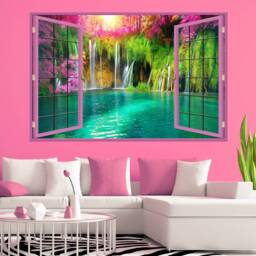 Waterfall Lake Wall Decal Sticker Mural Poster Print Art Home Office Decor Ka16 - thumbnail 3