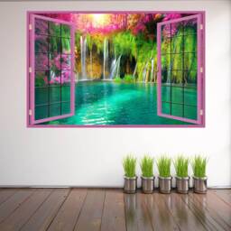 Waterfall Lake Wall Decal Sticker Mural Poster Print Art Home Office Decor Ka16 - thumbnail 1