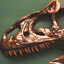 Dinosaur Fossil Skull Wall Art, 23 Inch Allosaurus Replica, Hand Painted Gothic Decor, Oddities Curiosities Hanger - thumbnail 4