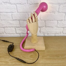 Girly Pink Telephone Handset Lamp - thumbnail 4