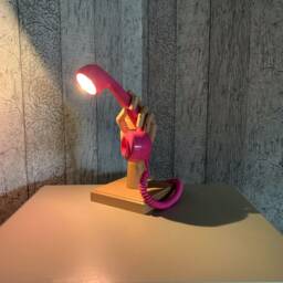 Girly Pink Telephone Handset Lamp - thumbnail 2
