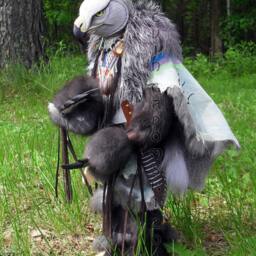 Northern Harrier Or Marsh Hawk Manitou - Spirit Totem Sculpture - thumbnail 4