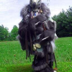 Northern Harrier Or Marsh Hawk Manitou - Spirit Totem Sculpture - thumbnail 2