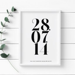 Personalised Date Print, Perfect For Gifts & Milestones, Printed On 250Gsm Premium Quality Paper. A5, A4 A3 Paper Sizes - thumbnail 2