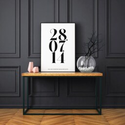 Personalised Date Print, Perfect For Gifts & Milestones, Printed On 250Gsm Premium Quality Paper. A5, A4 A3 Paper Sizes - thumbnail 3