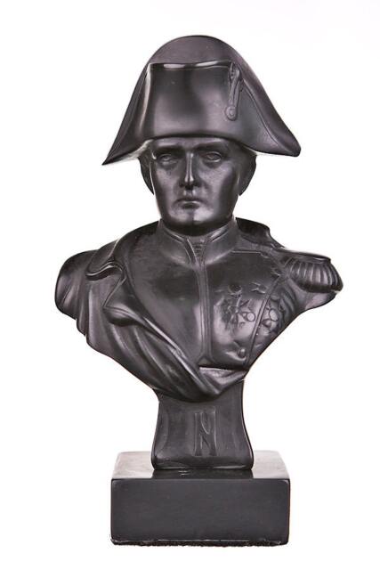 French Emperor Napoleon Bonaparte Stone Bust Statue 5.2'' - 13 cm Black