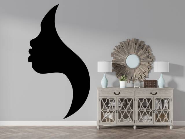 African Woman Face Wall Decal Beauty Salon Decor 1679 - image 1