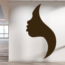 African Woman Face Wall Decal Beauty Salon Decor 1679 - thumbnail 3