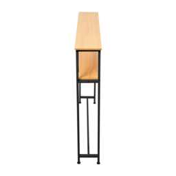 Space Efficient Side Table Narrow Console With Double Shelf Storage Tier Multi Functional - thumbnail 4