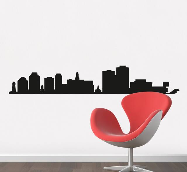 Halifax Wall Decal, Skyline Vinyl Nova Scotia Cityscape, Sticker Vinyl, Canada Sticker, Office Decal - image 1