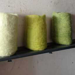 Hand-Felted Cover For Felt Vase Or Lantern in Your Favorite Color, Height 18 cm & Diameter 8 - thumbnail 3