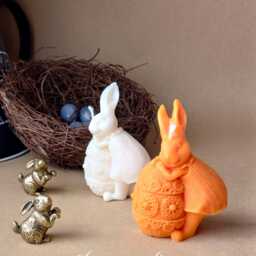 Bunny & Easter Egg Candle Handcrafted Soy-Bee Wax Decor - thumbnail 2