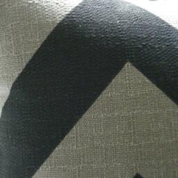 Chevron Pillow Cover 24x24 - Black Zig Zag Linen Throw - thumbnail 3