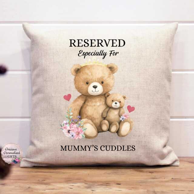 Mother's Day Gift Mummy Cushion Reserved For Bear Personalised Mum - image 1