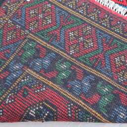 Afghan Bukhara Runner Rug, 2'7x9'3 Ft Multicolor Natural Veg Dyes Wool Plush Hand Knotted Turkmen Oriental Hallway - thumbnail 4