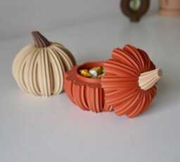 Pumfold - Pumpkin Storage Box - Single Item - Fall Decorative Container Halloween Candy Dish