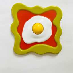 Fried Egg Wavy Wall Hanging Dopamine Kitchen Decor - thumbnail 2