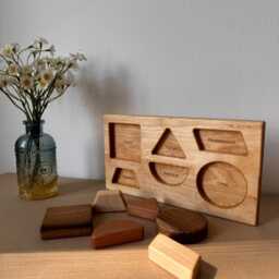 Wooden Geometric Shape Sorting Puzzle Toy Montessori Toddler Toys, Edicational Waldorf Toy, Baby Gift For 1 2 Year Old, Sensory Toys - thumbnail 2