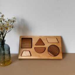 Wooden Geometric Shape Sorting Puzzle Toy Montessori Toddler Toys, Edicational Waldorf Toy, Baby Gift For 1 2 Year Old, Sensory Toys - thumbnail 3