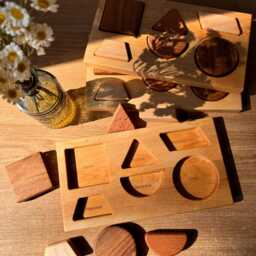 Wooden Geometric Shape Sorting Puzzle Toy Montessori Toddler Toys, Edicational Waldorf Toy, Baby Gift For 1 2 Year Old, Sensory Toys - thumbnail 4