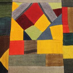 Colorful Kilim Patchwork Rug, Bohemian Home Decor, 8.9x5.1 Ft - thumbnail 2