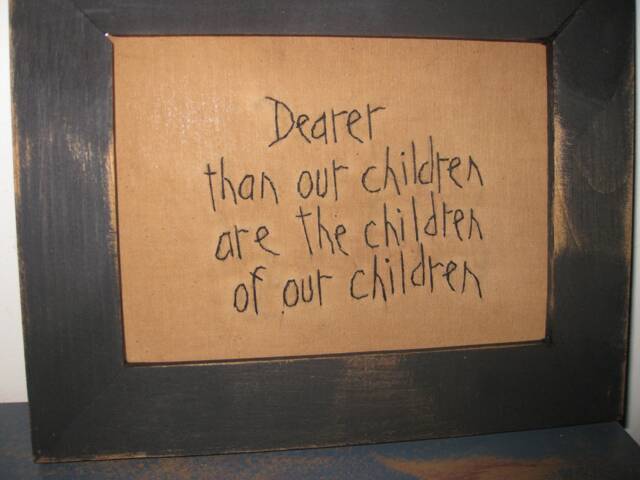 Primitive Framed Stitchery