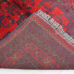 3x5 Ft Afghan Handmade Rug, Khal Mohammedi Bokhara Red Turkmen Oriental Bukhara Geometric Livingroom, D??cor Office Area Rug - thumbnail 4