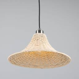 Savannah Large Bell-Shaped Rattan Pendant Light 13.5'' Ip20 - thumbnail 3