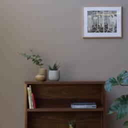 Konk ??? Boonk Bookshelf [Walnut] Bespoke Sizes Available Mid-Century Modern Console Bookcase, Hallway Table With Storage Shelves - thumbnail 2