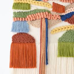 Extra Large Handwoven Fiber Wall Art Bohemian Tapestry - thumbnail 3