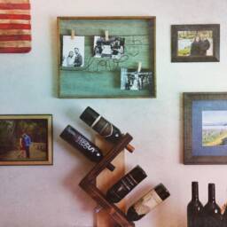 Wood Wine Bottle Rack - Dark Brown & Light Natural - thumbnail 4