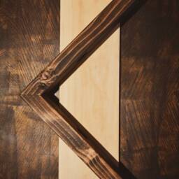 Wood Wine Bottle Rack - Dark Brown & Light Natural - thumbnail 3