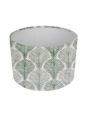 Green Floral Fan Leaf Lampshade, Handmade Home Decor - thumbnail 1
