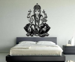 Ganesh Ganesha Elephant Lord Of Success Hindu Hand God Buddha Indian Design Wall Vinyl Decal Art Sticker Home Modern Stylish Interior Vg139 - thumbnail 1