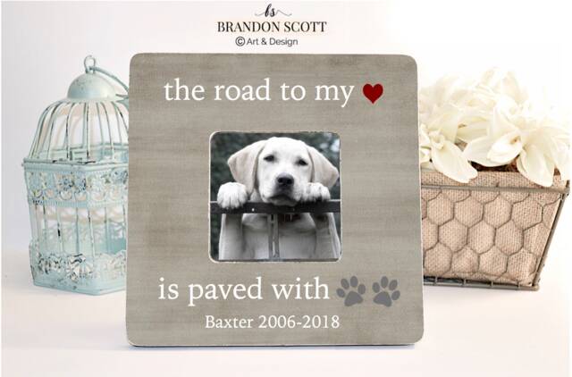 Personalized Pet Memorial Picture Frame Dog Loss Sympathy Gift - image 1