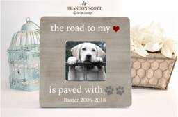 Personalized Pet Memorial Picture Frame Dog Loss Sympathy Gift - thumbnail 1
