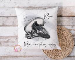Rugby Cushion, Pillow, Gift, Player, Gift For Him, Lover, Rugby, Fan, Birthday Rugby - thumbnail 1