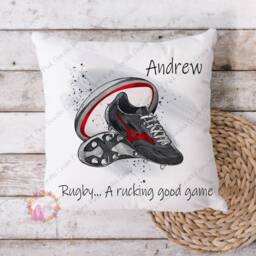 Rugby Cushion, Pillow, Gift, Player, Gift For Him, Lover, Rugby, Fan, Birthday Rugby - thumbnail 2