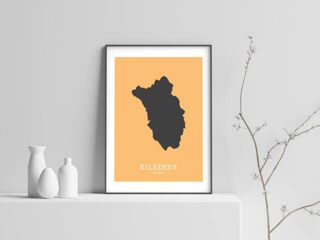 Kilkenny Map Print, County Wall Art - image 1
