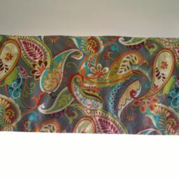 Paisley Window Valance, Covington Whimsy Mardi Gras Print, 50x16 - thumbnail 2
