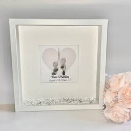 Paris Engagement Pebble Art Couple Congratulations Picture Frame Keepsake Newly Engaged in Eiffel Tower Gift Daughter, Son - thumbnail 3