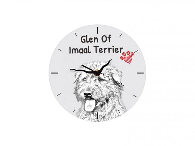 Glen Of Imaal Terrier, Free Standing Mdf Floor Clock With An Image A Dog - image 1
