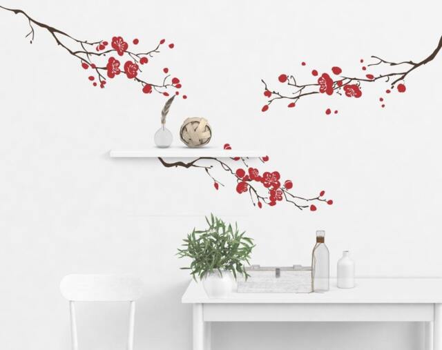 Cherry Blossom Tree Branches Wall Decal Sacura Decal Wall Stickers For Bedrooms Decals Home Decor Nursery Decor - Sd 094 - image 1