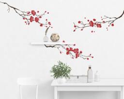 Cherry Blossom Tree Branches Wall Decal Sacura Decal Wall Stickers For Bedrooms Decals Home Decor Nursery Decor - Sd 094 - thumbnail 1