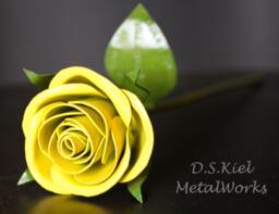 Metal Sweetheart Yellow Rose, 11Th Anniversary, 6Th 4Th Anniversary Gift, Forever Flower