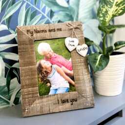 Nanny & Me Photo Frame - Personalised Driftwood Picture 6x4 - thumbnail 2