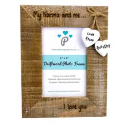 Nanny & Me Photo Frame - Personalised Driftwood Picture 6x4 - thumbnail 3
