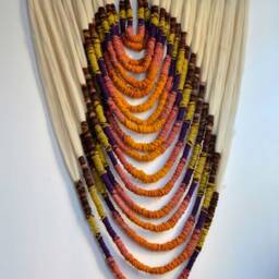 "Large Handmade Wall Hanging - Textile Art Soft Texture Fiber Art, ""Esperanza" - thumbnail 4